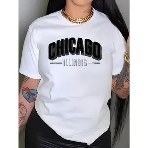 CHICAGO in bold letters women's comfit t-shirt