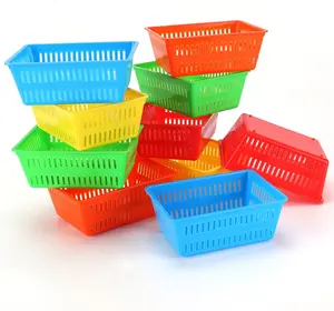 Pack Of 10 Plastic Storage Baskets with Lid, Storage Baskets for Shelves, Cube Storage Bins, Bathroom Organizers And Storage, Woven Baskets for Kitchen,Bathroom Organizers And Storage