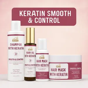 Gentle and controlled hair care set with keratin to reduce hair loss and prevent hair loss
