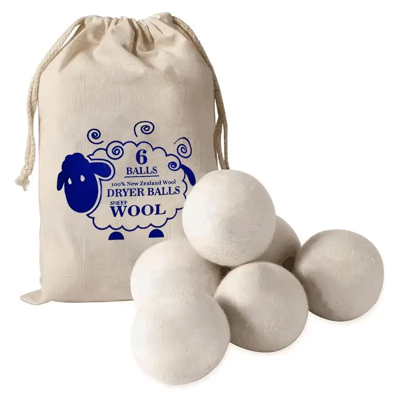 Solid Color Wool Drying Ball, 6 Counts Anti Wrinkle Wool Ball for Washing Machine, Wool Dryer Ball for Daily Use, Laundry Tools & Accessories, Summer