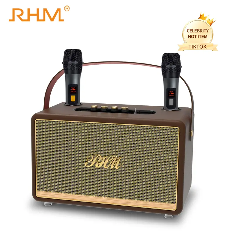 RHM-K666 ポータブル　Bluetooth スピーカー　カラオケ　皇馬 Amazon.co.jp: RHMポータブルカラオケサウンドワイヤレスマイク