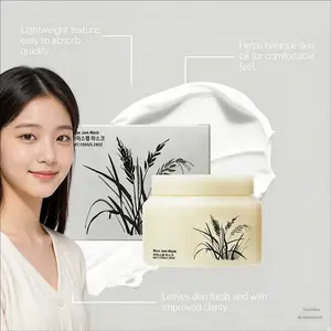 Korean Rice & Honey Mask, Lightweight Nourishing Facial Care, Exfoliating Rice for Natural Glow Radiance, Deep Hydrating Moisturizing Honey Essence, Perfect Skincare Routine