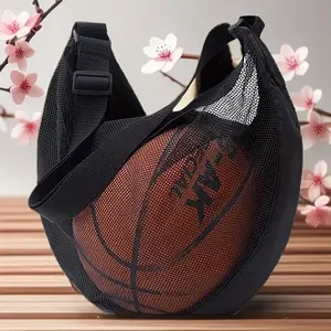 Large Capacity Basketball Bag, Single Shoulder Crossbody Bag, Sports Training Ball Storage Pouch, Volleyball Net Bag, Fitness Backpack