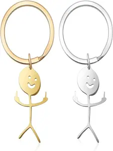 Funny Middle Finger Keychain Set, Perfect Gift for Best Friends, Couples, Boyfriend, Girlfriend, Unique Matching Keychains