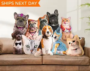 Custom Pet Pillow from Photo | Dog/Cat Shaped Throw Pillow | 3D Pillow by Photo | Personalized Pet Pillow Custom | Dog Pillow with Picture