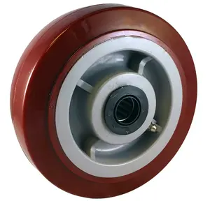CasterHQ 6" X 2" PREMIUM POLYURETHANE ON POLYOLEFIN CORE - 900 LBS CAP - Replacement Caster Wheel - 6 inch x 2 inch - Industrial/Commercial Application - Medium/Heavy Duty Caster Wheel