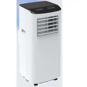 White 8000 BTU  Portable Air Conditioner   3 in 1 Cooling  Dehumidification and Fan  for 350 square feet  Drainless Design  24 Hour Timer  Ultra Quiet  Black Top