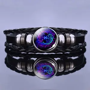 Personalized Zodiac Sign Bracelet -Manifestation- Leo Aries Taurus Gemini Cancer Virgo Libra Scorpio Sagittarius Capricorn Aquarius Pisces - Valentine’s Day gifts Couples Bracelets women trendy bracelet valentines