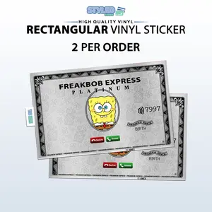 freakbob express rectangle vinyl sticker