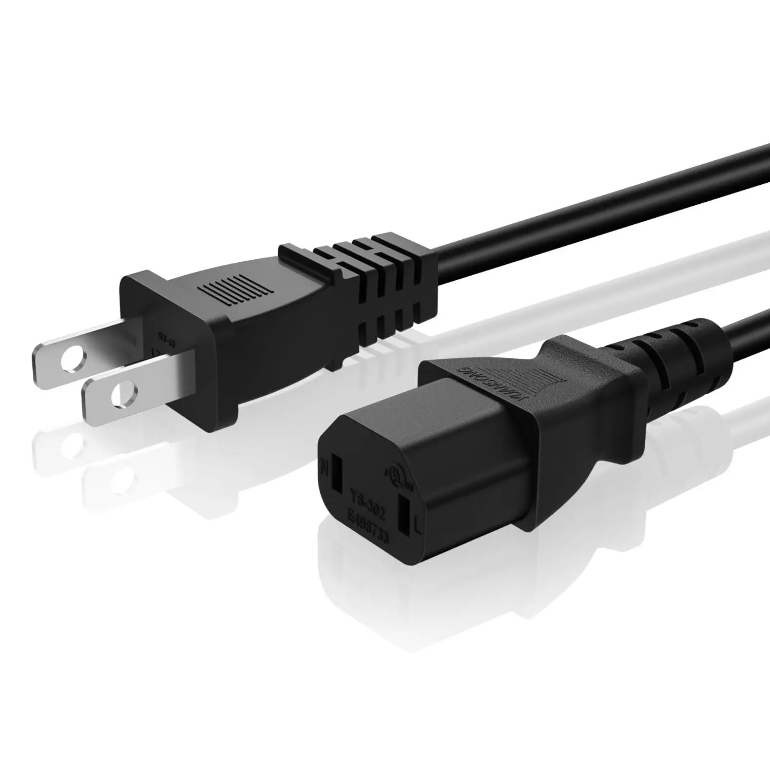 TNP 2 Prong AC Power Cable Cord for Xbox 360 E/Slim/Pro Compatible with PS4 Pro, Xbox One Original - Replacement 2 Prong Power Cord (6 feet)