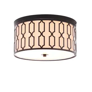 JONATHAN Y Link Contemporary Metal LED Flush Mount; for Living Room,Bedroom, Kitchen, Office