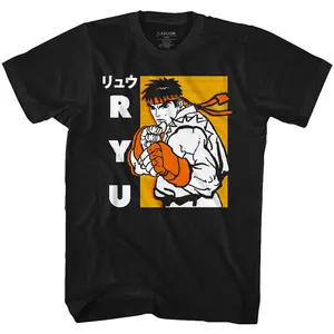 Street Fighter Ryu Japanese Karate Men's T Shirt Combat Gamer Capcom Ninja Top