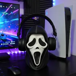 Ghostface Headphone Mount and Decor - Unique Gaming Accessory for PS5, Nintendo, Xbox,and PC - Perfect for Enhancing Your Gaming Setup