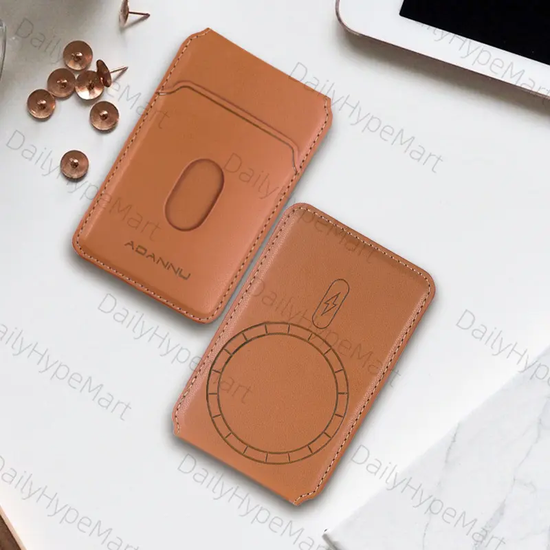 Luxury Magnetic Phone Wallet, Lightweight & Ultra-Slim PU Leather Card Holder, MagSafe-Compatible Accessory for iPhone & Android Smartphones, Cellphone, Protection, Accessories, Protective, Funky