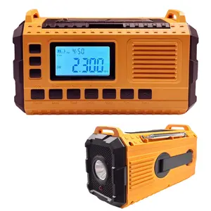 Emergency Weather Radio, 40000mAh High Capacity Weather Radio, Portable Solar & Hand Crank Radio with AM/FM/SW/NOAA Bands, Mobile Phone Charger, Flashlight & SOS Alarm
