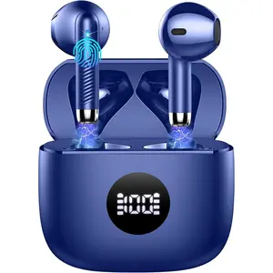 Earbuds,  5.4 Ear Buds LED Power Display Headphones Bass Stereo,  Earbuds in-Ear Noise Cancelling Mic, 40H Playback Mini Case IP7   Earphones for Android iOS