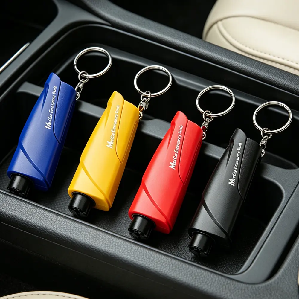 4Pcs Window Breaker Seatbelt Cutter,3-in-1 Mini Glass Breaker,Car Escape Tool for Land and Underwater,Keychain Car Emergency Tool - Home Improvement.