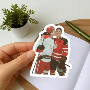 Shane Hollander & Ilya Rozanov "Heated Rivalry" Kawaii Sticker Boys Love Vinyl, Cute Laptop Stickers, Collectible Stickers