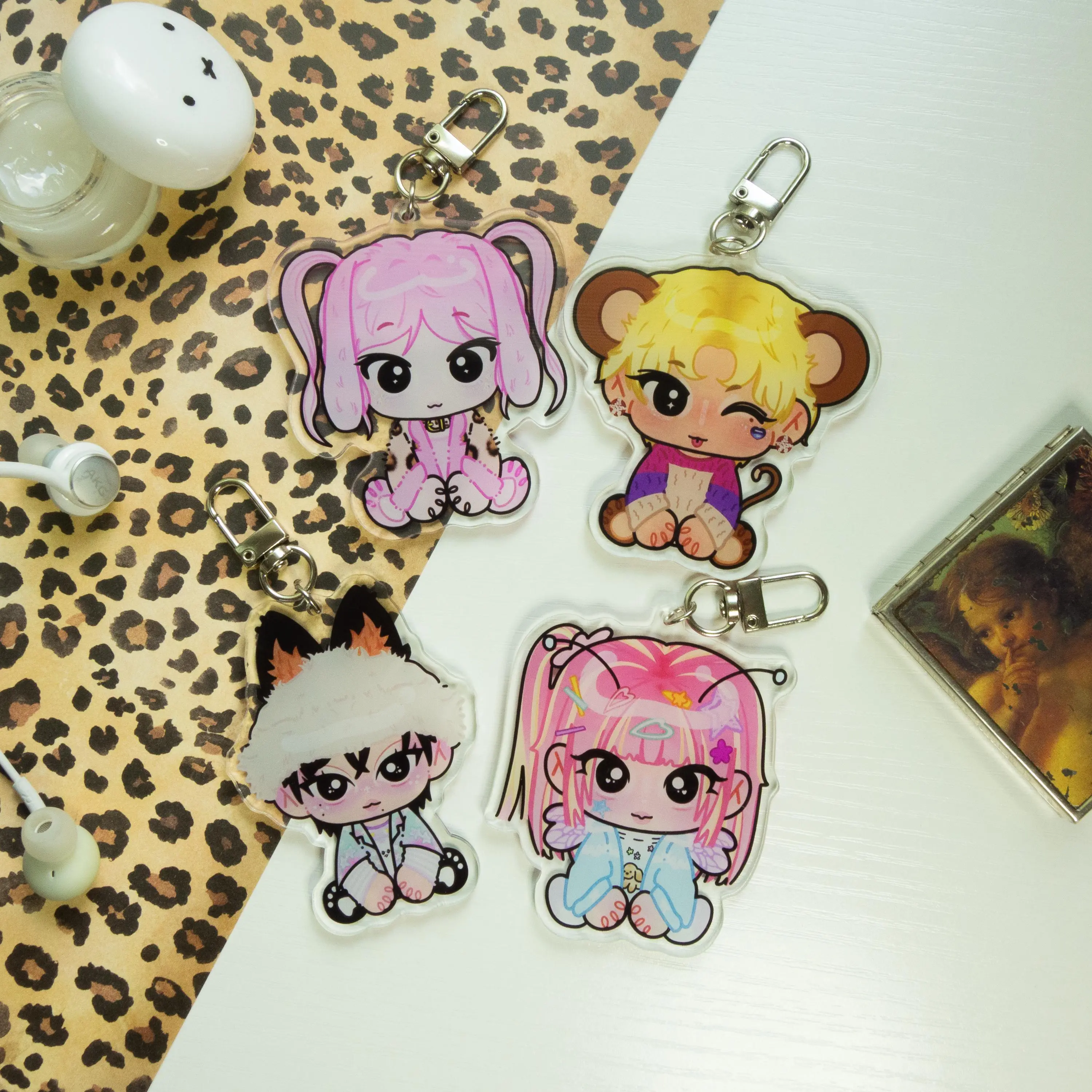 XLOV BIII:-P KEYCHAINS,  Acrylic Keychain, Gift Friends