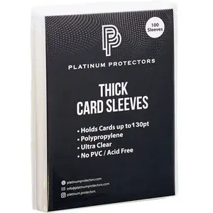 130pt Thick Penny Sleeves — For Jersey & Patch Cards (100-Pack)