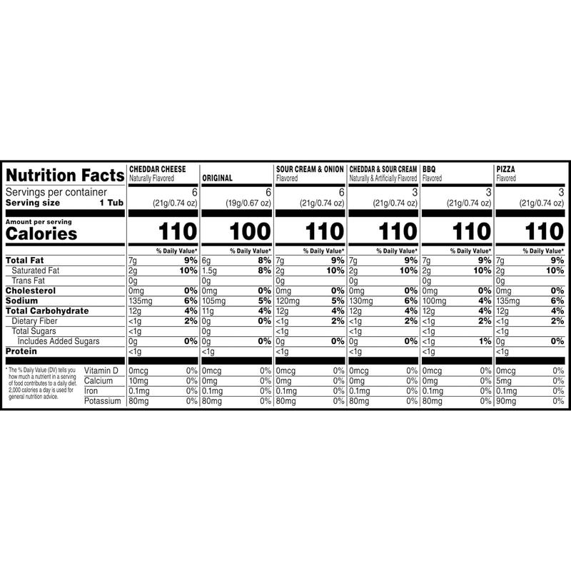 Pringles Potato Crisps Chips, Lunch Snacks, Snack Cups, Variety Pack, 19.5oz Box (27 Cups)