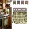 Handmade Farmhouse Oven Skirts Oven Skirt Curtain for Door Oven Curtain Tie Top Farmhouse Kitchen Décor Heat-Resistant Effortless Install Hide Clutter for OvenDishwashers Washing Machine
