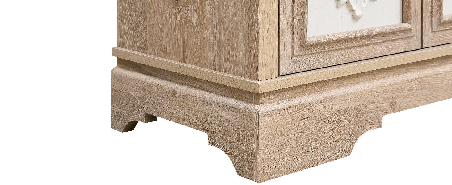 Yechen 63" Vintage Farmhouse Sideboard Buffet Cabinet with 3D Decorative Doors | Light Oak Wood Credenza with Sturdy Frame & Antique Handles | for Living Room, Kitchen, Entryway Yechen 63" Vintage Farmhouse Sideboard Buffet Cabinet with 3D Decorative Doors | Light Oak Wood Credenza with Sturdy Frame & Antique Handles | for Living Room, Kitchen, Entryway