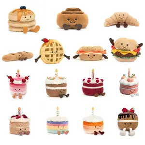 Cute Dessert Plush Cake Bread Waffle Stuffed Toys Soft Plushies Perfect Gift For Kids stuffed animals vibrant toys for girl plushies girl toy
