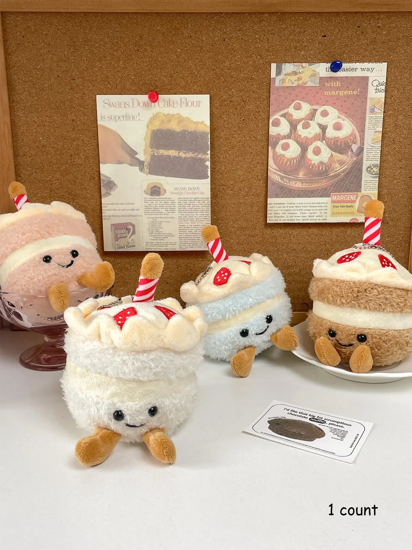 Cute Cake Design Plush Toy Charm, Bag Decoration for Women & Men, Stylish Playful Charm for Bag, Purse Accessories, Stylish Backpack Charm, Trendy Fashion Bag Charm, Bag Accessory, Handbag Charms