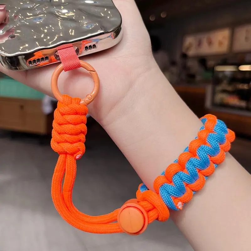 Adjustable Wrist Strap Phone Lanyard, Short Travel Mobile Holder, Durable Braided Band for Outdoor Sports, Unisex Fashion Accessory, Phone Accessories, Phone Charm