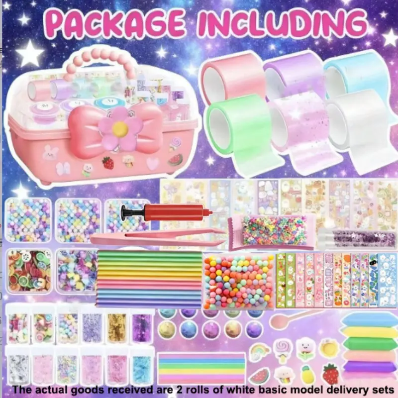 Children Bubble Nano Tape Toy, Multi-Purpose Adhesive, DIY Craft Kit, Scrapbook Stickers, Best Holiday Gift for Kids, Birthday Present, Marking Pen Included, Crafts Kit