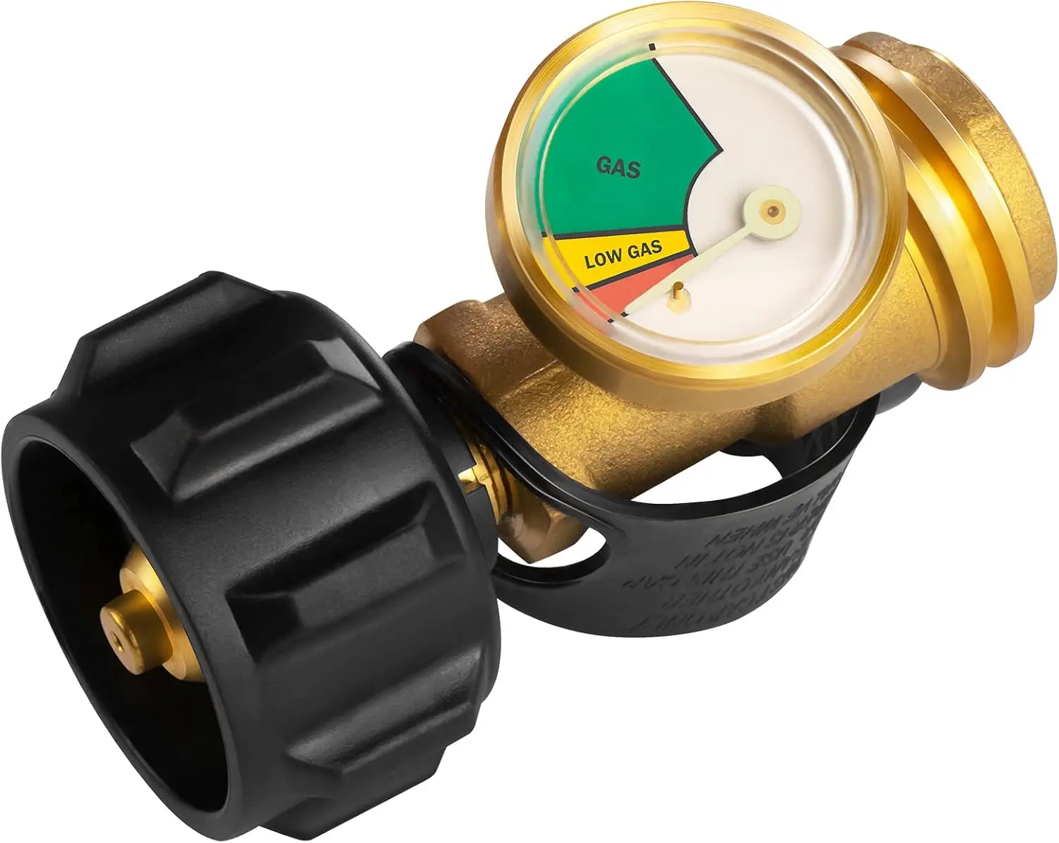 Propane Tank Gauge for 5-40LB Level Indicator Leak Detector Gas Pressure Meter Universal for RV Camper, Cylinder, BBQ Gas Grill, Heater and More Appliances QCC1/Type 1 Connection Tool Heavy Duty Handle