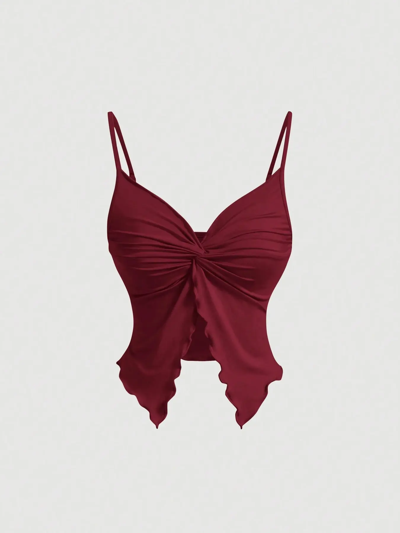 Women's Sculpted Twist-Front Tube Top: Asymmetric Hem Detail in Solid Palette - Effortless Sleeveless Staple for Beach Club to City Escapes.