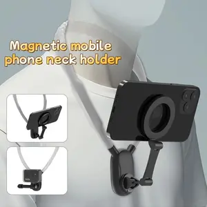 Magnetic neck mounting phone - hands-free POV/Vlog holder, Android, chest strap iPhone 16 15 14 13 smartphone accessories and action camera