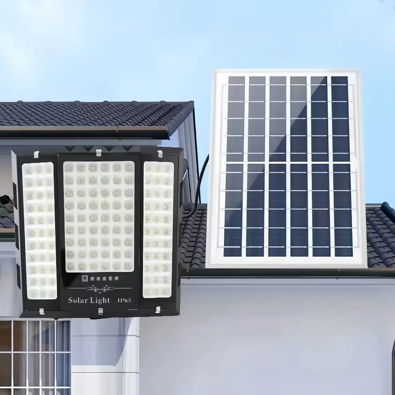 Three-sided Solar FloodLights Outdoor Waterproof LED Reflector with Remote Control Garden ergency Lamp Solar Street Light