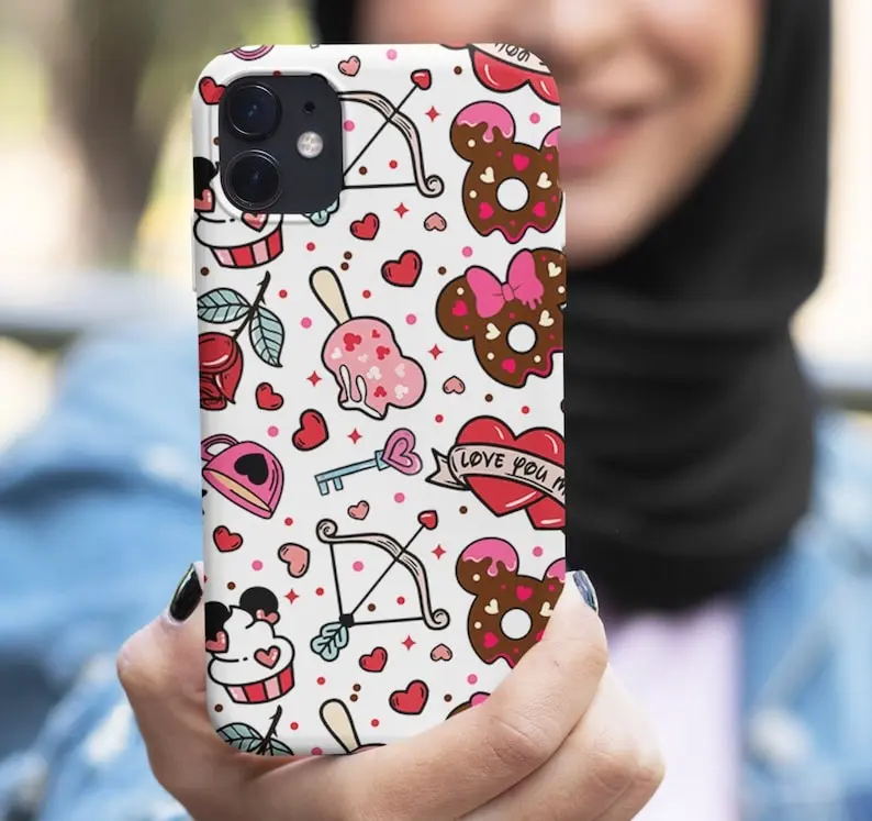 Mickey Valentine Phone Case Valentines Day Phone Case Valentines gift for her Valentines Gift for Girlfriend y Phone Case