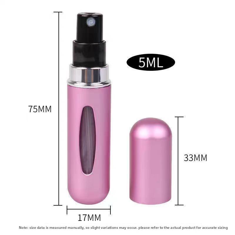 Refillable Perfume Bottle Portable Spray Atomizer High-end Transparent Rotating Fine Mist for All Skin Types