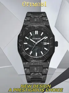 OFIMOBI Marble Vein Design Men's Analog Quartz Watch Plastic Strap Life Waterproof Casual Fashion Men's Watch Urban Fashion Wristwatch