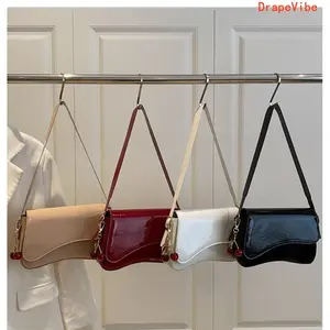 Spring Summer Womens Saddle Bag Magnetic Buckle Design Elegant Crossbody Shoulder Bag Versatile Stylish Accessory For Daily Life Party And Casual Occasions