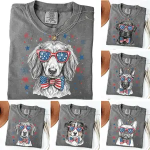 Comfort Colors 50+ Dog Funny 4th of July Shirt, Dachshund America 250th Anniversary Shirt, Patriotic Australian Shepherd Shirt, Black Labrador 4th of July Dog Tee, American Flag Puppy, Funny USA Dog Lover Tee, 4th of July Dog - AG