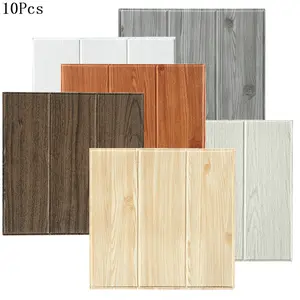 3D Self-Adhesive Wood Grain Wall Sticker, Waterproof and Moisture-Proof Home Decor, Living Room Background Wallpaper, DIY Creative Wall Paper