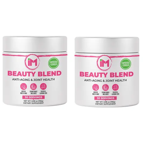IM Beauty Blend - 2 Bottles - Collagen Powder with Hyaluronic Acid & B6 | Anti-Aging & Joint Health | Hair, Skin, & Nails | 30 servings Dietary Supplement