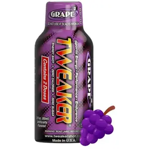 3x Tweaker Energy Grape - Sugar Free Shot Beverage Liquid Supplement Drink Refreshing Focus Performance Boost Vitamin Active Lifestyle Workout Bundle Lot Bulk Wholesale Multi Pack Zero Calories Caffeinated High Caffeine 2oz 3ct