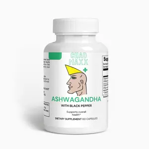 Chad Maxx + Ashwagandha with Black Pepper Supplement for Optimal Alpha Health - Dietary Supplement 60 Capsules
