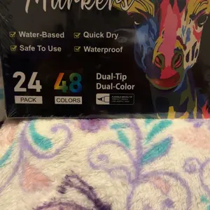 24/48/72 Colors Dual Tip Brush Tip AcrylicPaint Pens Markers, Double Headed DifferentColor Art Graffiti Pen Marker Pen for Lettering and Creative Painting, Rocks, Mugs,Ceramic, Glass