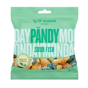 Pändy Sour Fish - 1g of Sugar Per Bag