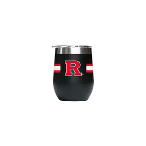 Rutgers 12oz Stemless Black Insulated Stainless Steel Vacuum Flask Bottle, Portable Kitchenware Drinkware Tumbler, Bottle Vacuum Flasks