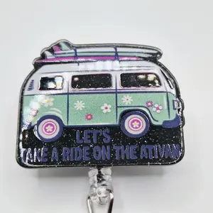 Let's Take A Ride On The Ativan Acrylic Retractable Badge ID Reel Belt or Alligator Clip