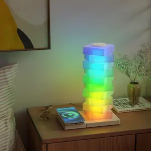 Rotatable LED Light Column, DIY Assembly Lamp, Rainbow Color Changing, Ideal for Office, Bedroom, Living Room Decoration