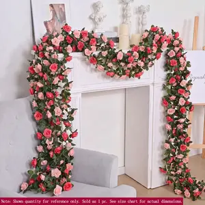 Artificial Flower Vine, 1-Count 96-Inch Plastic Garden Vine Garland, Faux Flower Rattan Wedding Party Decoration, Wedding Decor, Floral Wreaths and Faux Flower Garland, Home Decor Ornaments, Decorative Flowers Ornaments